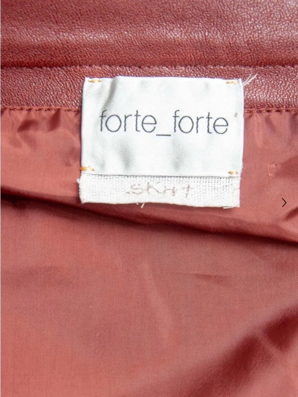 forte_forte Women’s Leather A-Line Midi Skirt in Burgundy size 6 NWT ret $1,000